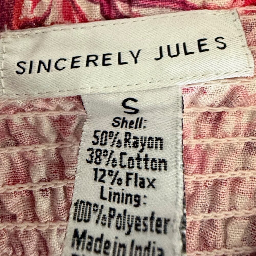 Sincerely Jules Pink Floral Smocked Dress Size S - Picture 9 of 10